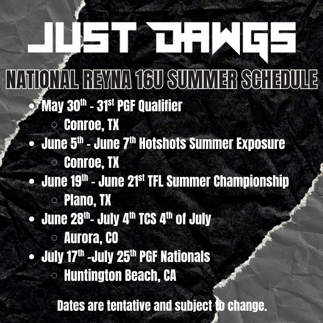 2027 16U FALL SCHEDULE